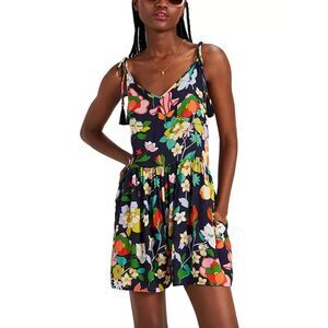 Kate Spade Romper Cover Up Womens Medium Blazer Floral Sleeveless Tassel Dress